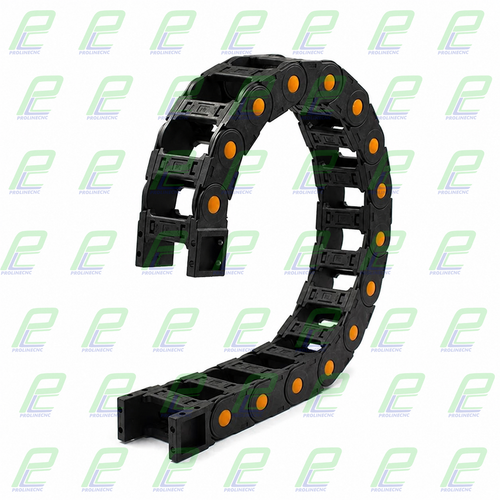 انرژی چین - انرژی گاید ابعاد داخلی 75×35 ابعاد خارجی 100×55 با شعاع خمش 150 میلیمتر برند GF رو باز