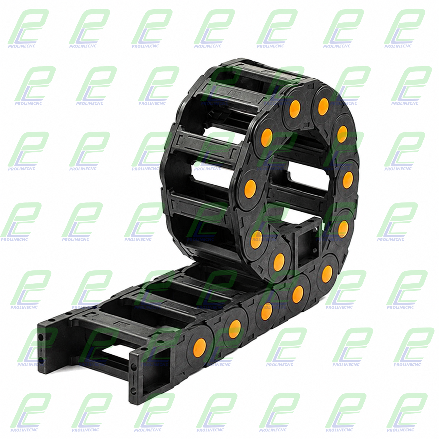 انرژی چین - انرژی گاید ابعاد داخلی 125×35 ابعاد خارجی 150×55 با شعاع خمش 75 میلیمتر برند GF رو باز