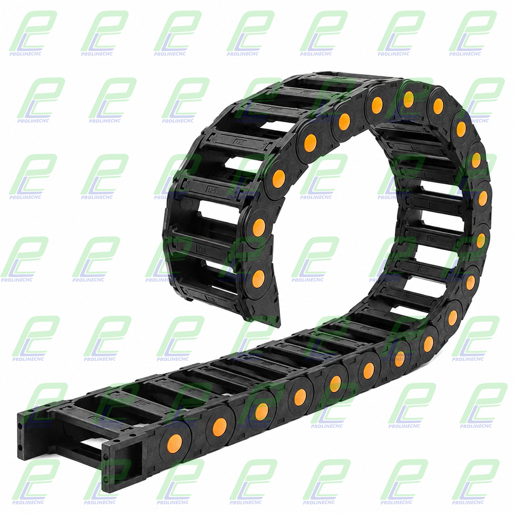 انرژی چین - انرژی گاید ابعاد داخلی 125×35 ابعاد خارجی 150×55 با شعاع خمش 150 میلیمتر برند GF رو باز