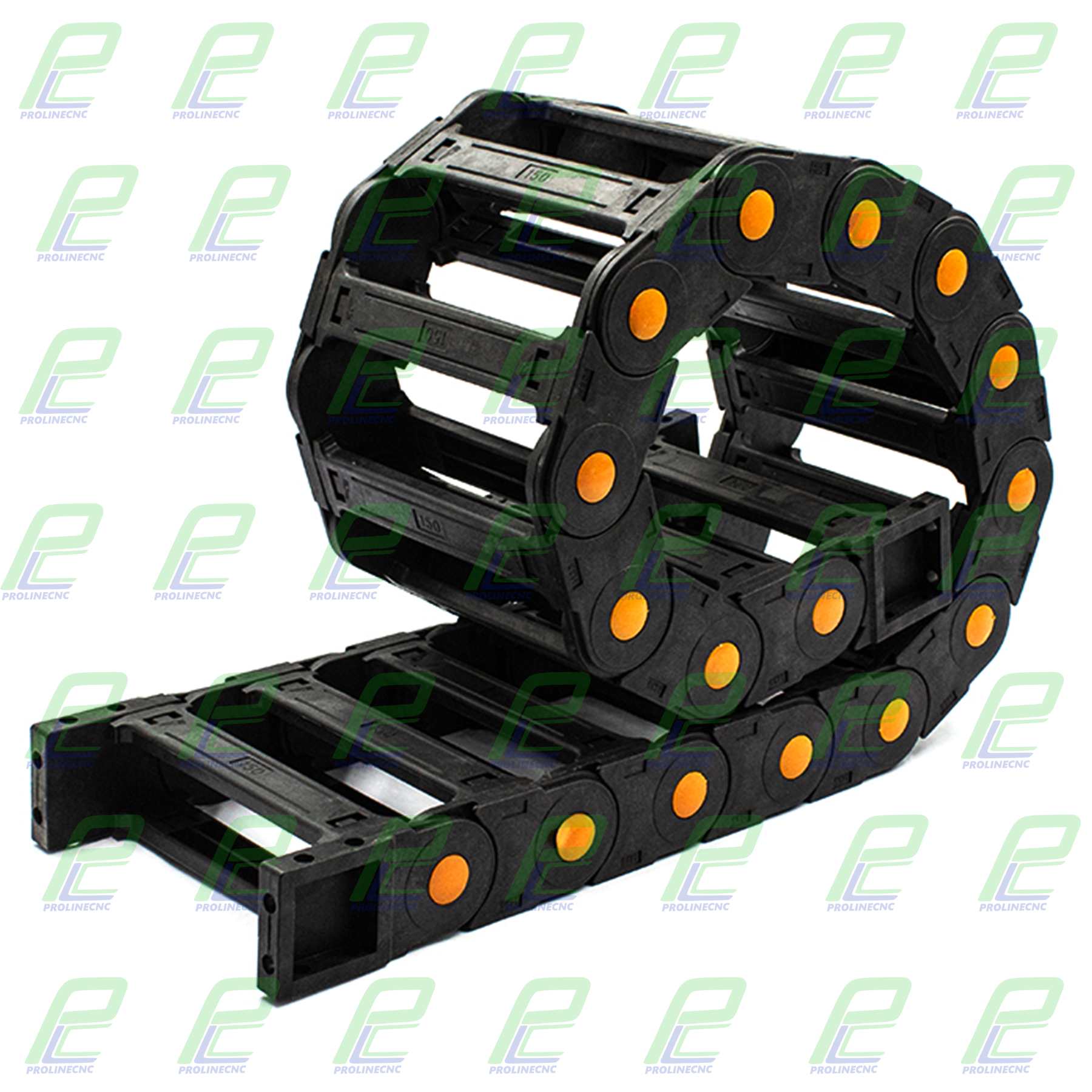 انرژی چین - انرژی گاید ابعاد داخلی 150×35 ابعاد خارجی 175×55 با شعاع خمش 100 میلیمتر برند GF رو باز