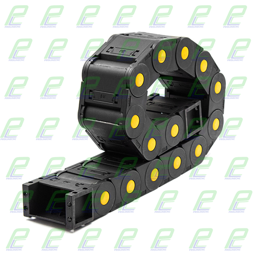انرژی چین - انرژی گاید ابعاد داخلی 75×35 ابعاد خارجی 100×55 با شعاع خمش 75 میلیمتر برند GF پوشیده