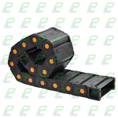 انرژی چین - انرژی گاید ابعاد داخلی 125×35 ابعاد خارجی 150×55 با شعاع خمش 100 میلیمتر برند GF پوشیده