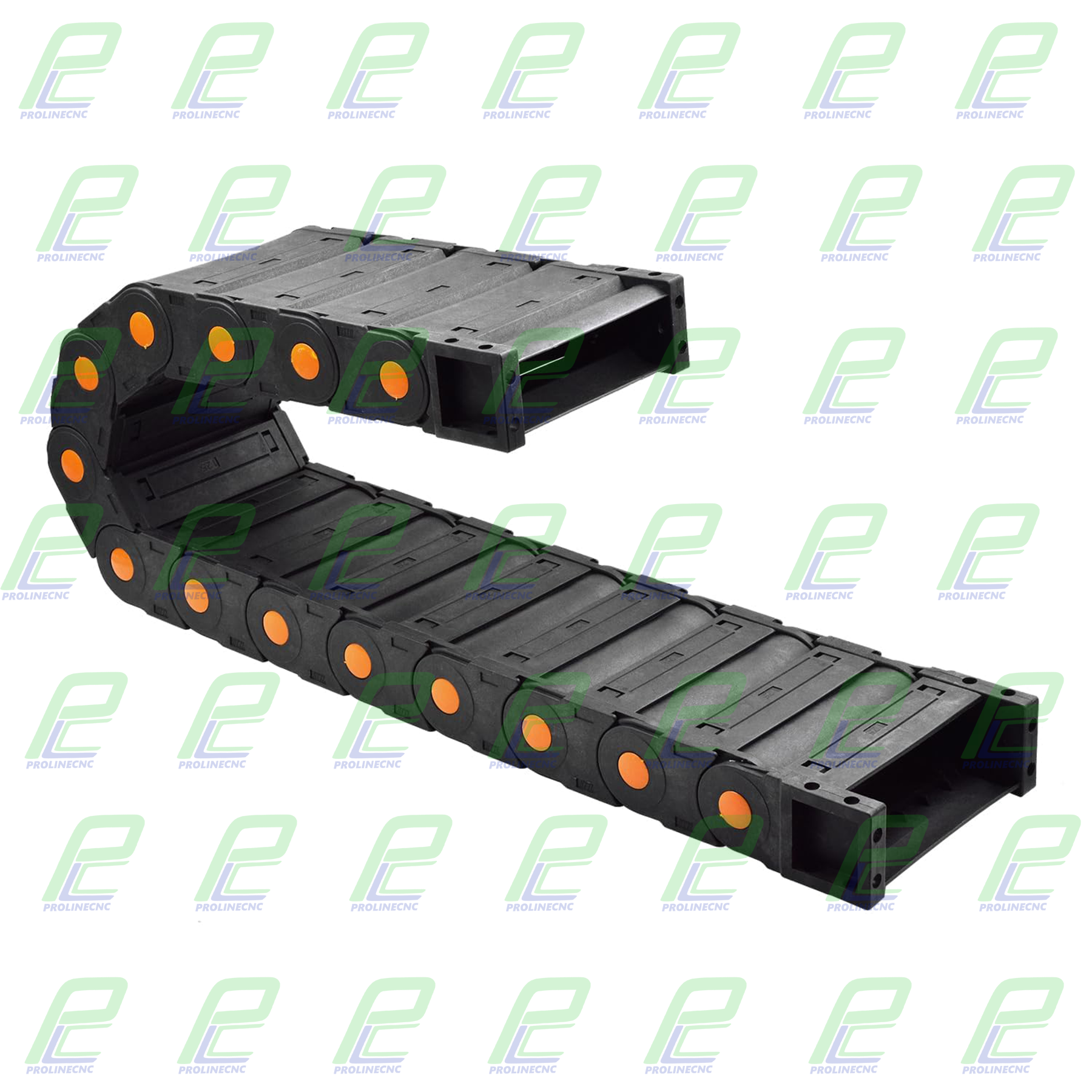 انرژی چین - انرژی گاید ابعاد داخلی 125×35 ابعاد خارجی 150×55 با شعاع خمش 150 میلیمتر برند GF پوشیده