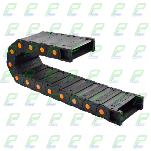 انرژی چین - انرژی گاید ابعاد داخلی 125×35 ابعاد خارجی 150×55 با شعاع خمش 150 میلیمتر برند GF پوشیده
