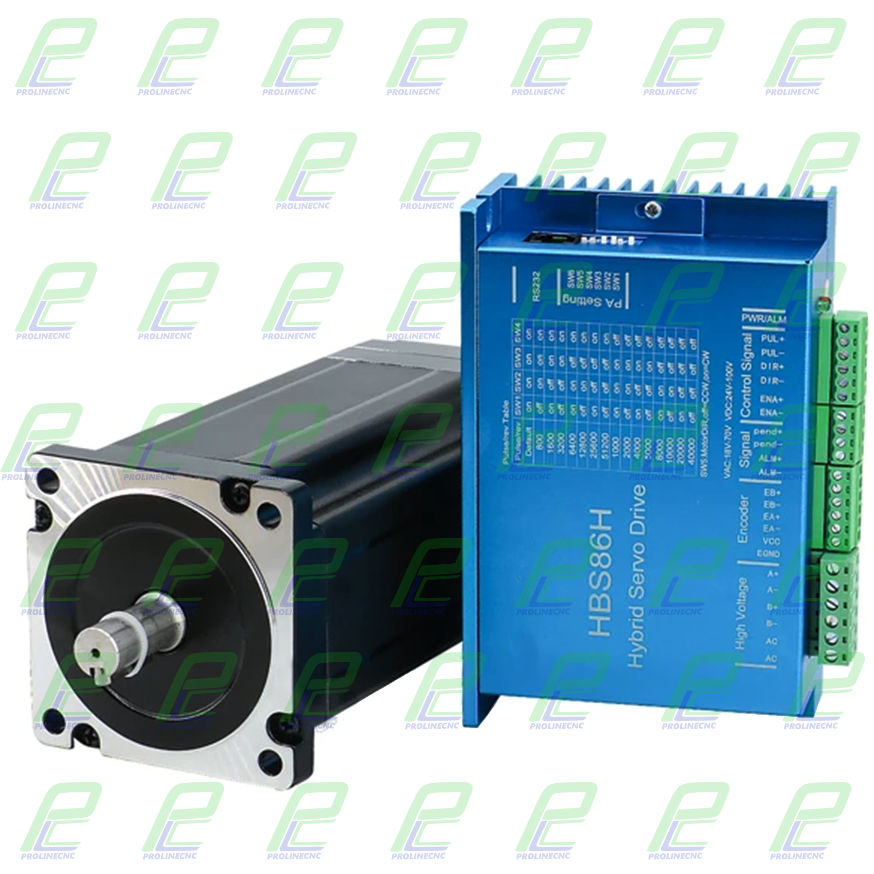 استپ موتور انکودردار 85 کیلو گرم با درایور مدل Easy servo 86ES85 نما 34، دو فاز برند FS