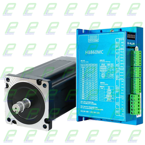 استپ موتور انکودردار 120 کیلو گرم با درایور مدل Easy servo 86ES120 نما 34، دو فاز برند FS