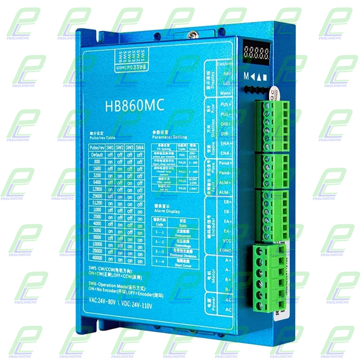 استپ درایو انکودردار مخصوص موتورهای 85 تا 120 کیلوگرم مدل HB860MC برند FS دو فاز 8 آمپر